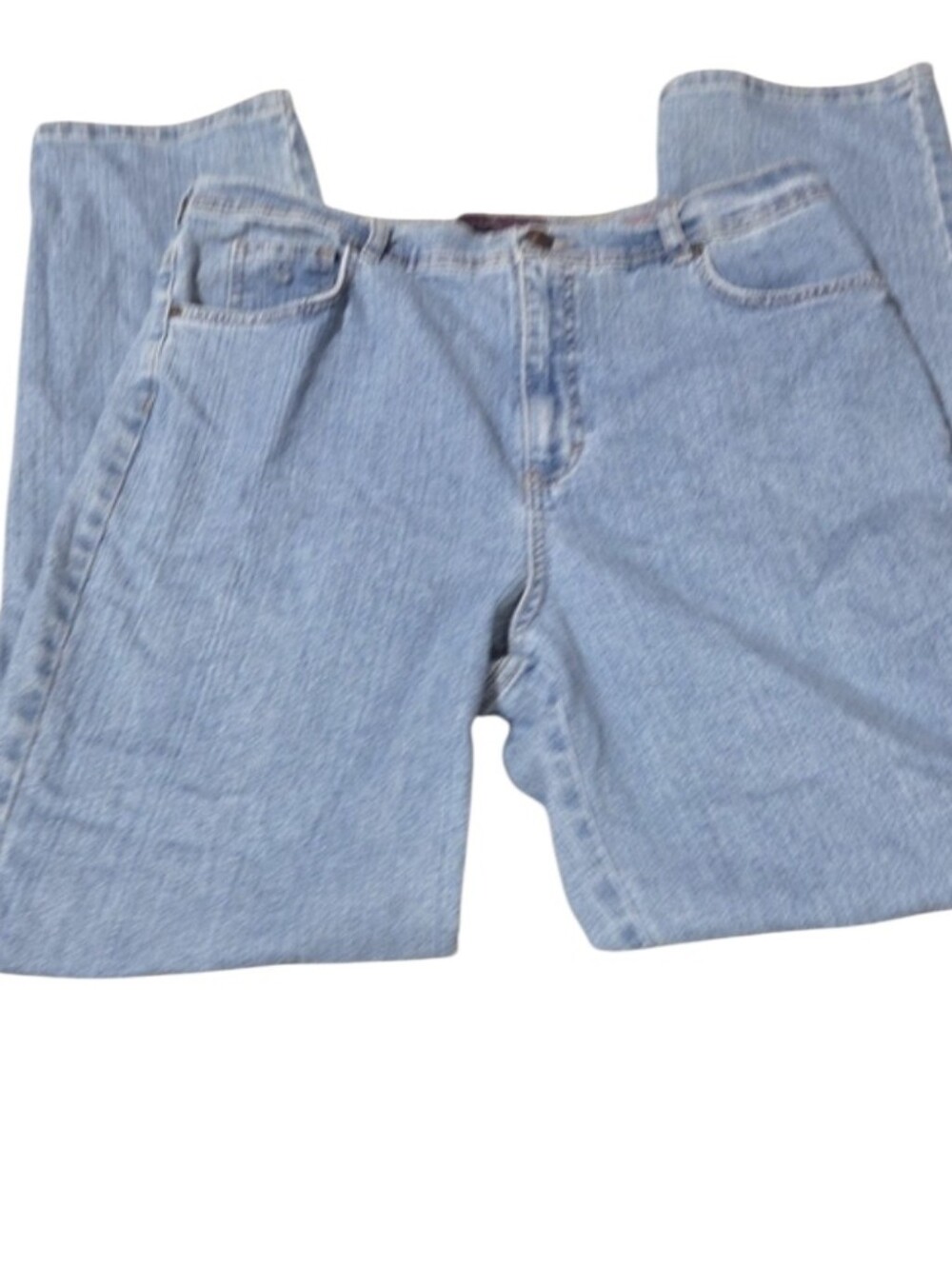 Vtg 14 Gloria Vanederbilt Amanda Classic Light Blue High-Waist Denim Jeans